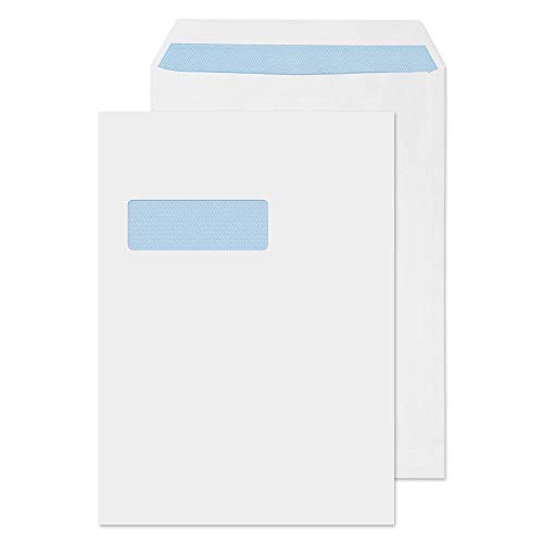 Blake Purely Everyday FL3892 Versandtasche mit Sichtfenster, selbstklebend, 100 g/m², C4, 324 x 229 mm, 250-er Pack, weiß von Blake