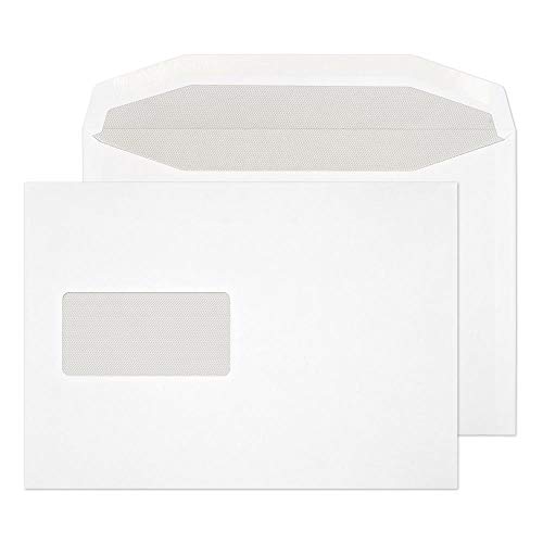 Blake Purely Everyday Versandtaschen, gummiert, C5+, 162 x 238 mm, 90 g/m², 019 m, Weiß, 500 Stück von Blake
