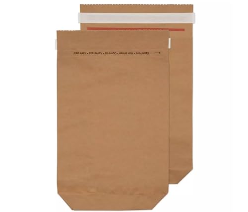 Blake VITA KMB1145 Versandtaschen, recycelbar und plastikfrei, strapazierfähig, dick, 90 g/m², haftklebend, groß, 370 x 300 mm, 100 Stück von Blake