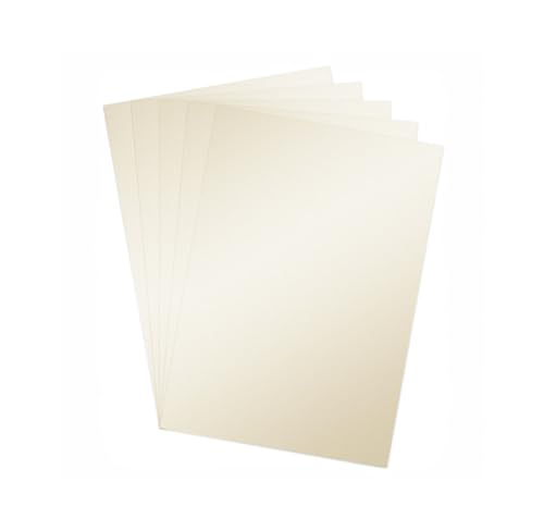 Blake Weißer Perlglanz-Karton, A4, 210 x 297 mm, 340 g/m², 50 Blatt, Bastelpapier, Skizzenblock, Mehrzweck-Papier, weißes Papier von Blake