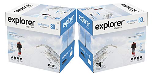 EXPLORER - Weißes Mehrzweckpapier für Drucker - A4 80 g - 10 Packungen - 5609927054063, 5000 Blatt von Blake