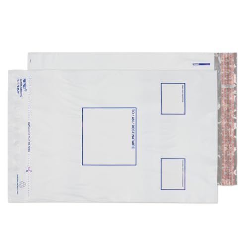 Blake Purely Packaging PE45/W Polypost Versandbeutel Plastik Versandtaschen Haftklebung Weiß 255 x 350 mm | 1000 Stück von Blake