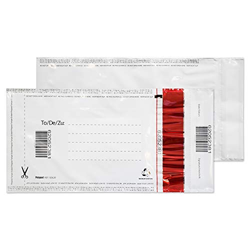 Blake Purely Packaging SE620 Polypost Sicherheit Versandbeutel Plastik Versandtaschen Haftklebung Weiß 240 x 135 mm | 1000 Stück von Blake