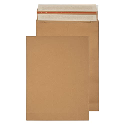 Vita 100 Stück plastikfreie Recycling-Versandtaschen aus Kraftpapier, erweiterbarer Zwickel 80 mm, 430 x 320 mm (KBB165) von Blake