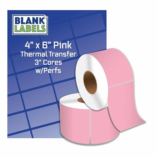 Blank Labels Farbige Thermotransfer-Versandetiketten, 10,2 x 15,2 cm, Druckeretiketten auf 7,6 cm Kernen mit Perforation, 1.000 Etiketten pro Rolle in blauer Flutbeschichtung Blank Labels Farbige Thermotransfer-Versandetiketten, 10,2 x 15,2 cm, Druckeretiketten auf 7,6 cm Kernen mit Perforation, 1.000 Etiketten pro Rolle in blauer Flutbeschichtung von Blank Labels