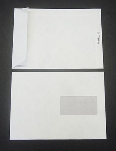 Versandtaschen Tyvek C5 54g/qm haftklebend Fenster VE=100 St. weiß von Blanke Briefhüllen GmbH