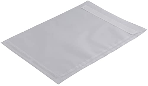 100 Stück, Transparent-Versandtaschen, DIN C4, Haftklebung mit Abziehstreifen, Gerade Klappe, 100 g/qm Offset, Ohne Fenster, Weiß (Transparent-Weiß), Blanke Briefhüllen von Blanke Briefhüllen