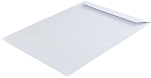 250 Stück, Versandtaschen, C4, ohne Fenster, weiß, Haftklebend, 229 x 324 mm, Briefumschläge, Kuvert, Gerade Klappe, 120 g/qm Offset, Blanke Briefhüllen von Blanke Briefhüllen