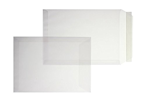 Transparent-Versandtaschen | Premium | 200 x 280 mm (DIN E5) Weiß (100 Stück) mit Abziehstreifen | Briefhüllen, Kuverts, Couverts, Umschläge mit 2 Jahren Zufriedenheitsgarantie von Blanke Briefhüllen
