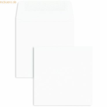 Blanke Briefumschläge 100x100mm 100g/qm gummiert VE=100 Stück weiß von Blanke