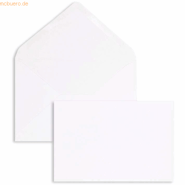 Blanke Briefumschläge 105x155mm 80g/qm gummiert VE=100 Stück weiß von Blanke