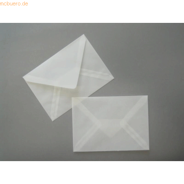 Blanke Briefumschläge 110x155mm 80g/qm ohne VE=100 Stück transparent-w von Blanke