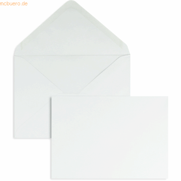 Blanke Briefumschläge 121x171mm 90g/qm gummiert VE=500 Stück weiß von Blanke