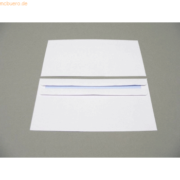 Blanke Briefumschläge 121x235mm 90g/qm selbstklebend VE=1000 Stück wei von Blanke