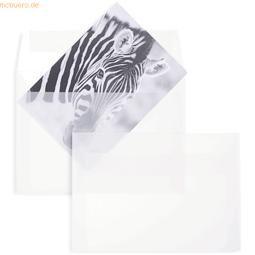 Blanke Briefumschläge 125x176mm (DIN B6) 115g/qm HK VE=100 Stück trans von Blanke