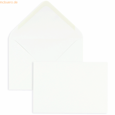 Blanke Briefumschläge 125x185mm 80g/qm gummiert VE=100 Stück weiß von Blanke