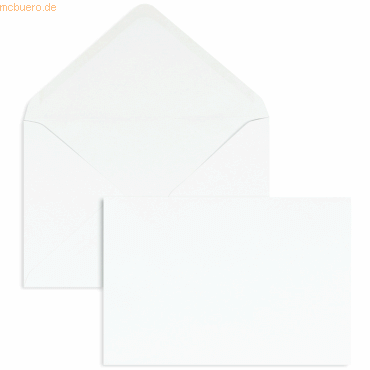 Blanke Briefumschläge 127x190mm 90g/qm gummiert VE=1000 Stück weiß von Blanke