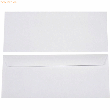 Blanke Briefumschläge 127x310mm 100g/qm gummiert VE=250 Stück weiß von Blanke