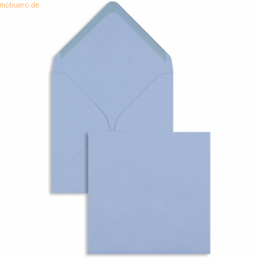 Blanke Briefumschläge 130x130mm 100g/qm gummiert VE=100 Stück blau von Blanke