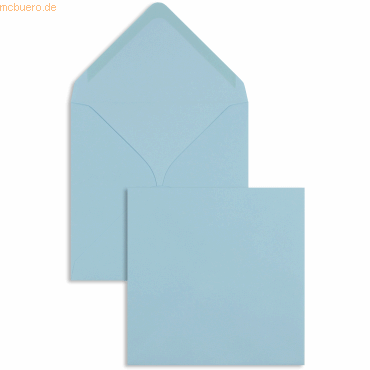 Blanke Briefumschläge 130x130mm 100g/qm gummiert VE=100 Stück hellblau von Blanke