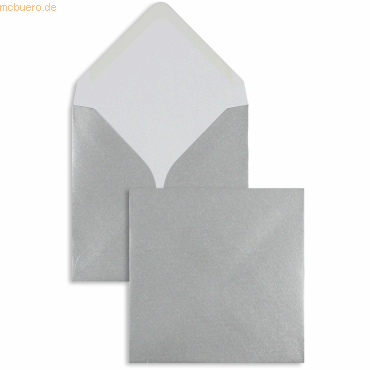 Blanke Briefumschläge 130x130mm 100g/qm gummiert VE=100 Stück silber von Blanke