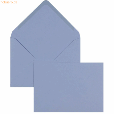 Blanke Briefumschläge 133x184mm 100g/qm gummiert VE=100 Stück blau von Blanke