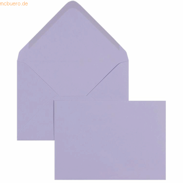 Blanke Briefumschläge 133x184mm 100g/qm gummiert VE=100 Stück lilac von Blanke