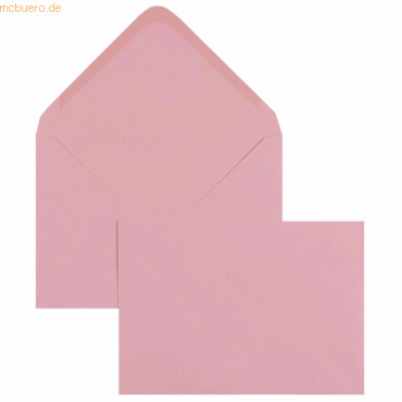 Blanke Briefumschläge 133x184mm 100g/qm gummiert VE=100 Stück rosa von Blanke