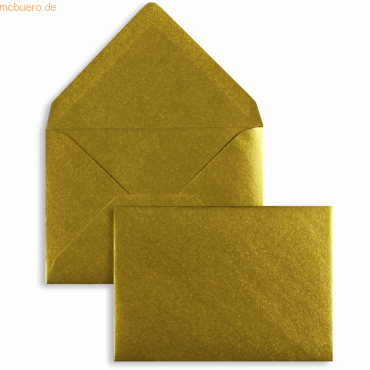 Blanke Briefumschläge 135x192mm 100g/qm gummiert VE=100 Stück gold von Blanke