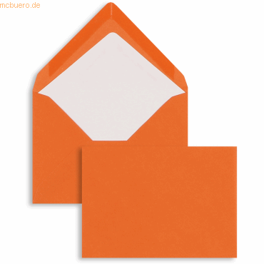 Blanke Briefumschläge 135x192mm 100g/qm gummiert VE=100 Stück orange von Blanke