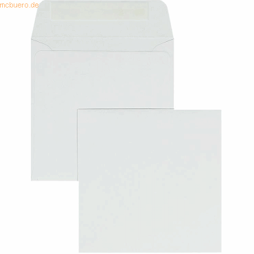 Blanke Briefumschläge 140x140mm 100g/qm haftklebend VE=100 Stück weiß von Blanke
