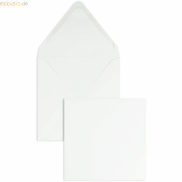 Blanke Briefumschläge 140x140mm 120g/qm gummiert VE=100 Stück weiß von Blanke