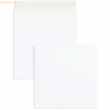 Blanke Briefumschläge 145x145mm 120g/qm haftklebend VE=100 Stück weiß von Blanke