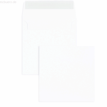 Blanke Briefumschläge 150x150mm 120g/qm haftklebend VE=100 Stück weiß von Blanke