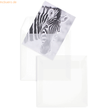 Blanke Briefumschläge 150x150mm 90g/qm haftklebend VE=100 Stück transp von Blanke