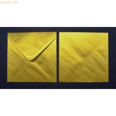 Blanke Briefumschläge 155x155mm 100g/qm gummiert VE=100 Stück gold von Blanke