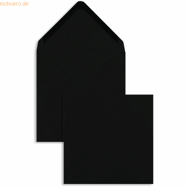 Blanke Briefumschläge 155x155mm 100g/qm gummiert VE=100 Stück schwarz von Blanke