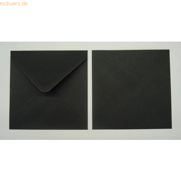 Blanke Briefumschläge 155x155mm 100g/qm gummiert VE=100 Stück schwarz von Blanke