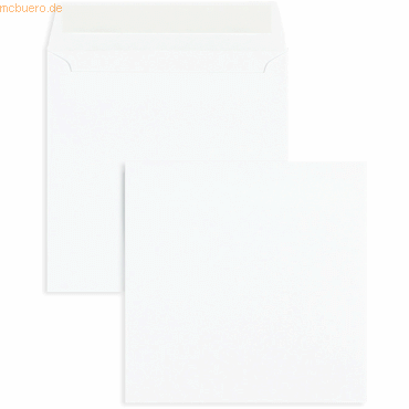 Blanke Briefumschläge 155x155mm 100g/qm haftklebend VE=100 Stück weiß von Blanke