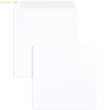 Blanke Briefumschläge 155x155mm 120g/qm haftklebend VE=100 Stück weiß von Blanke