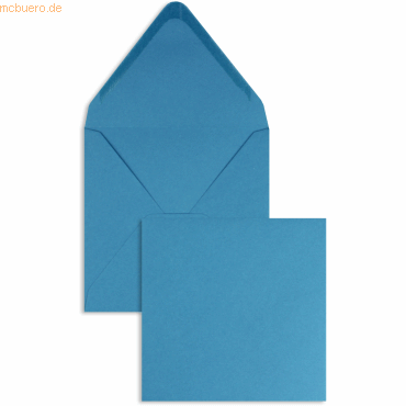 Blanke Briefumschläge 160x160mm 120g/qm gummiert VE=100 Stück azurblau von Blanke