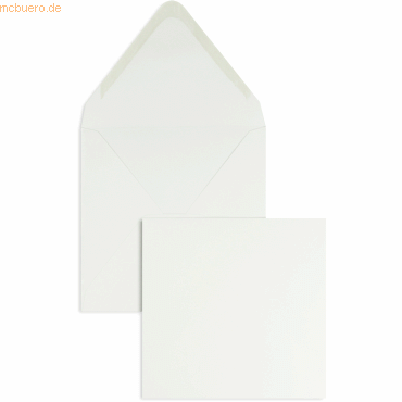 Blanke Briefumschläge 160x160mm 120g/qm gummiert VE=100 Stück naturwei von Blanke