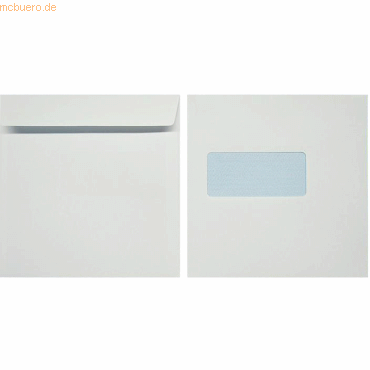 Blanke Briefumschläge 165x165mm 100g/qm gummiert Sonderfenster VE=500 von Blanke