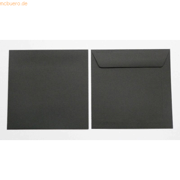 Blanke Briefumschläge 190x190mm 120g/qm gummiert VE=100 Stück schwarz von Blanke
