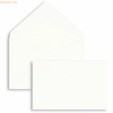 Blanke Briefumschläge 62x98mm 100g/qm gummiert VE=100 Stück weiß von Blanke