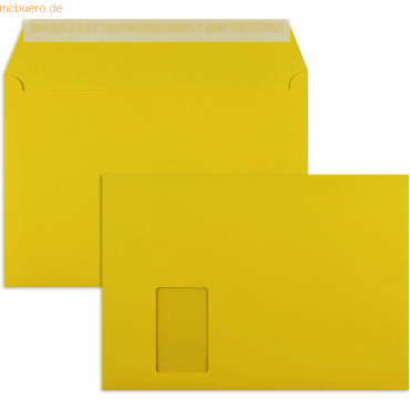 Blanke Briefumschläge C4 120g/qm haftklebend Fenster VE=250 Stück gold von Blanke