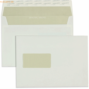 Blanke Briefumschläge C5 120g/qm haftklebend Fenster VE=250 Stück crem von Blanke