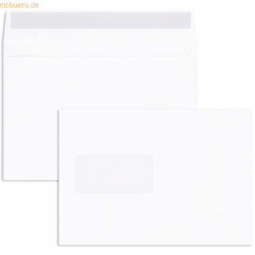 Blanke Briefumschläge C5 120g/qm haftklebend Fenster VE=500 Stück hoch von Blanke