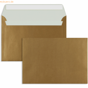 Blanke Briefumschläge C5 130g/qm haftklebend VE=250 Stück kupfer von Blanke