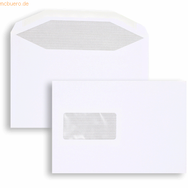 Blanke Briefumschläge C5 90g/qm gummiert Sonderfenster VE=1000 St. wei von Blanke